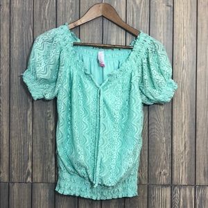 Mint Green Lace Top